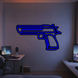 Desert Eagle Metal Neon Weapon Wall Art - NCN0066