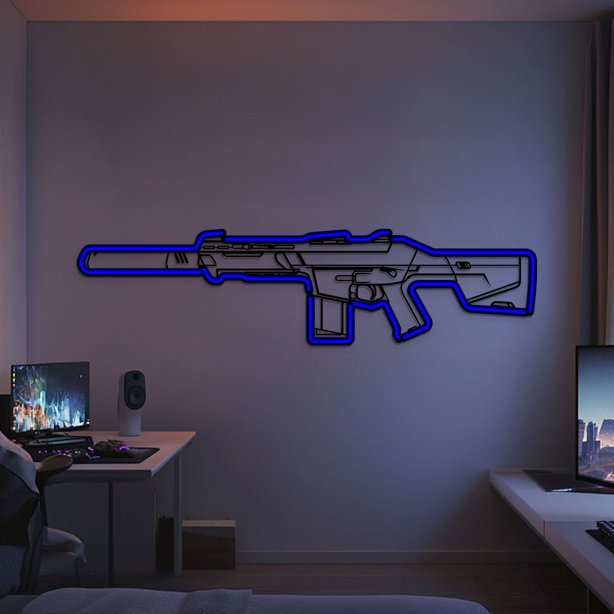 Phantom Metal Neon Weapon Wall Art - NCN0070