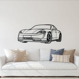 Taycan Perspective Metal Car Wall Art - NC1133