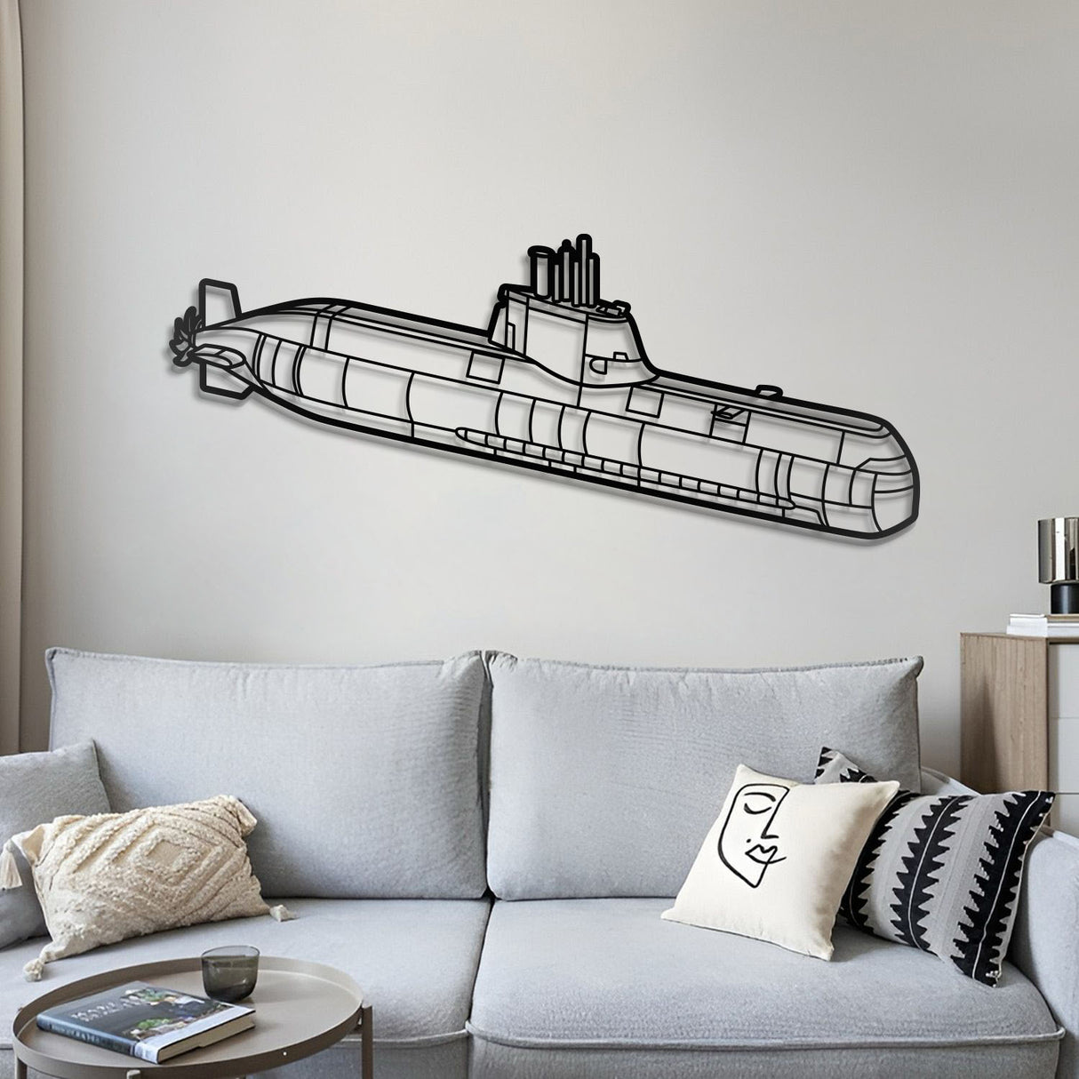 Type 214 Metal Submarine Wall Art - NCP0650