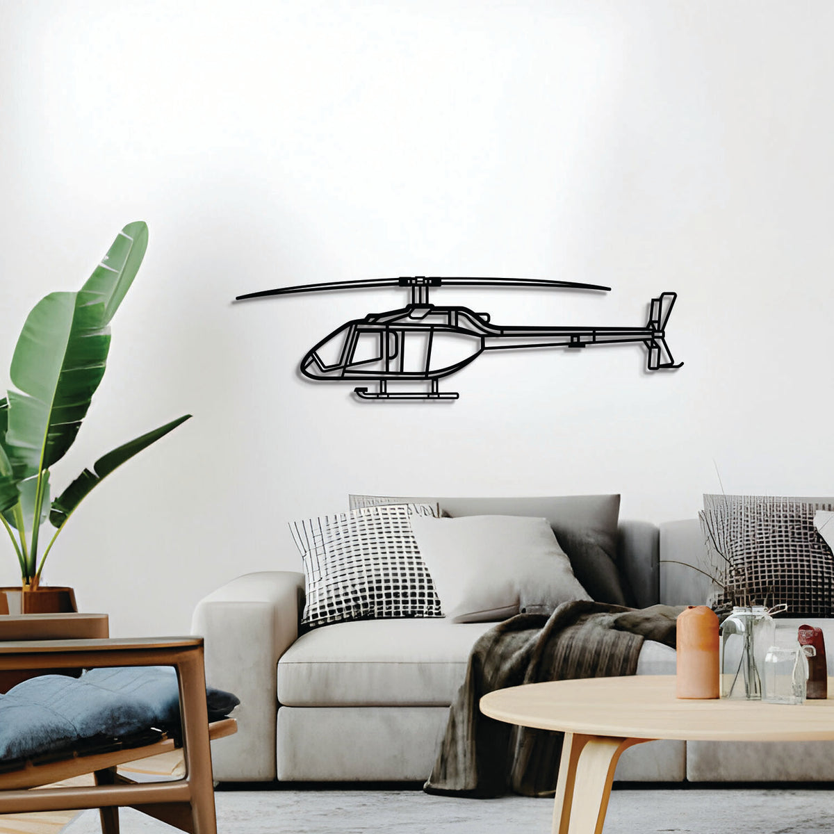 Navigate Craft Bell 505 décor, ready‑to‑hang with elevation spacers, perfect avgeek gift for aviation lovers