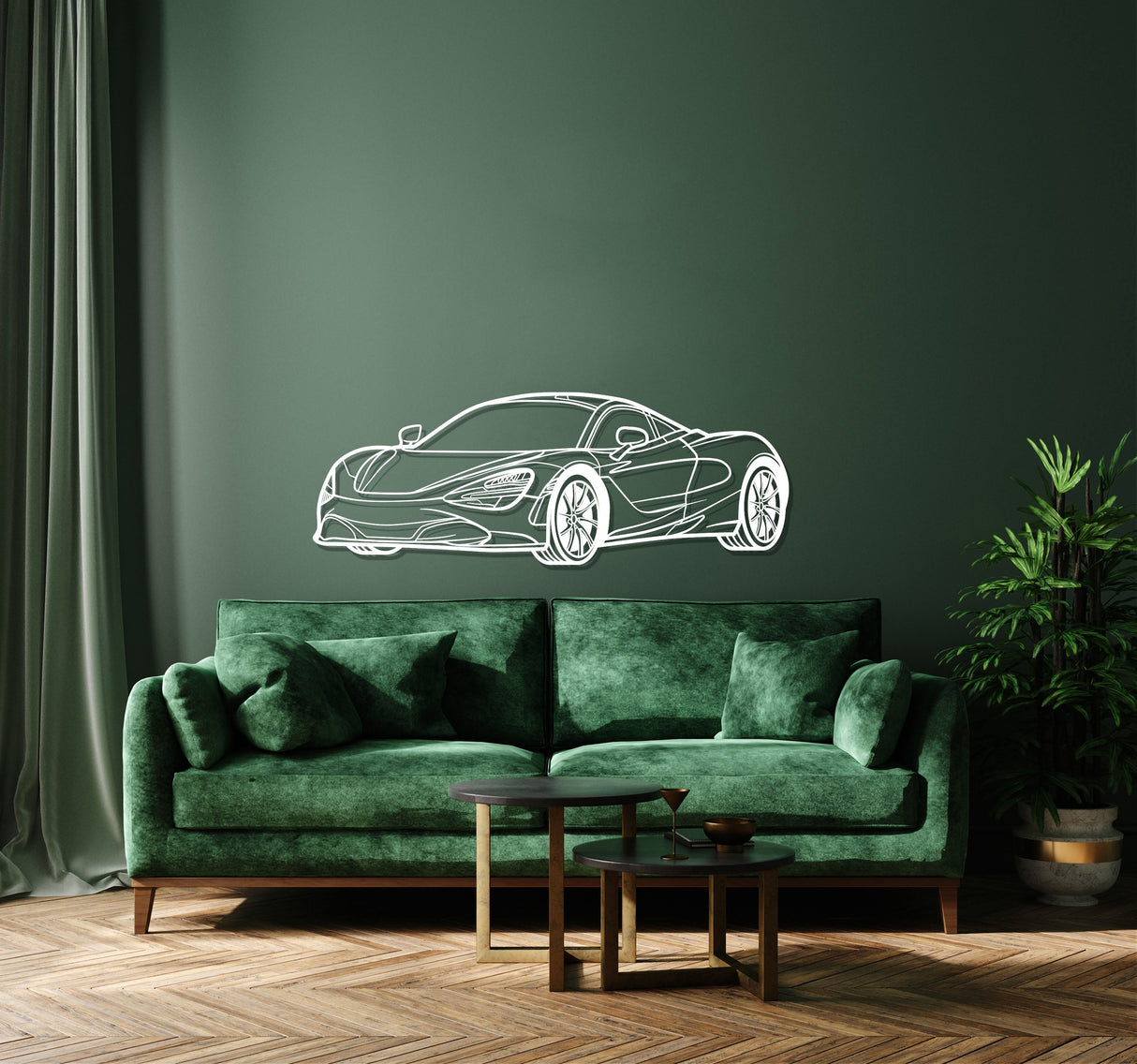 720S Perspective Metal Car Wall Art - NC1129