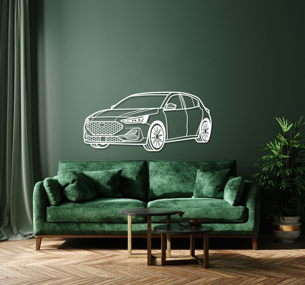 2024 Focus ST Edition Perspective Metal Car Wall Art - NC1224