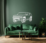 Hummer Perspective Metal Car Wall Art - NC1210