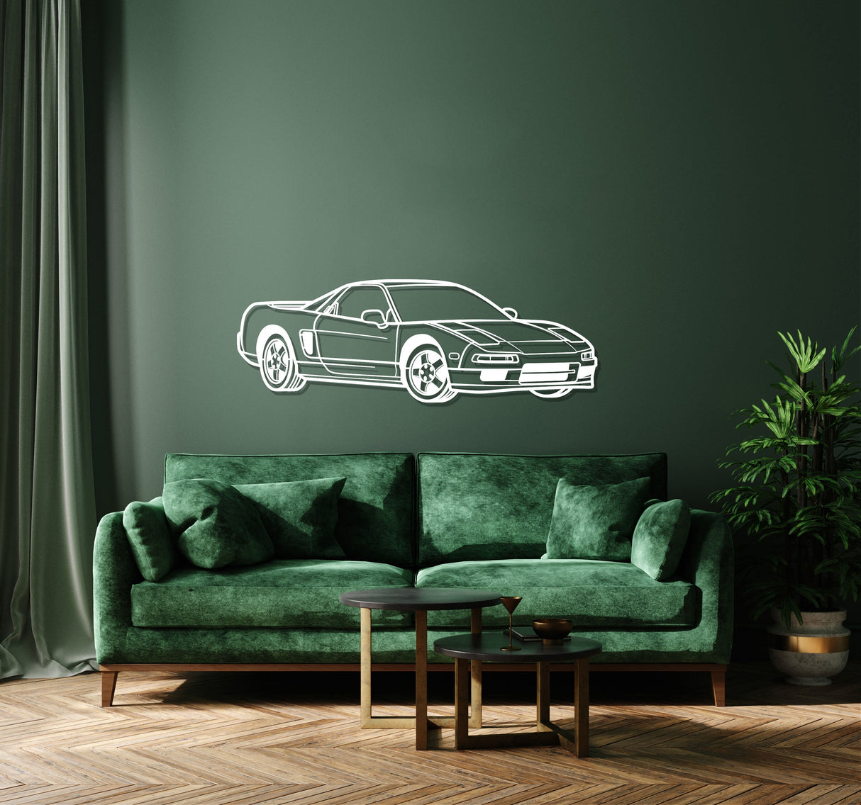 NSX Perspective Metal Car Wall Art - NC1128