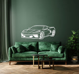 Corvette C8 Perspective Metal Car Wall Art - NC1125