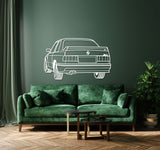 E30 Back View Perspective Metal Car Wall Art - NC1225