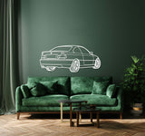 E46 Back View Perspective Metal Car Wall Art - NC1227