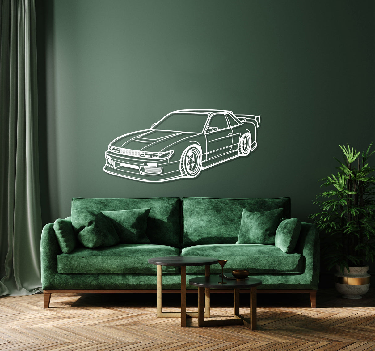 240SX Perspective Metal Car Wall Art - NC1132