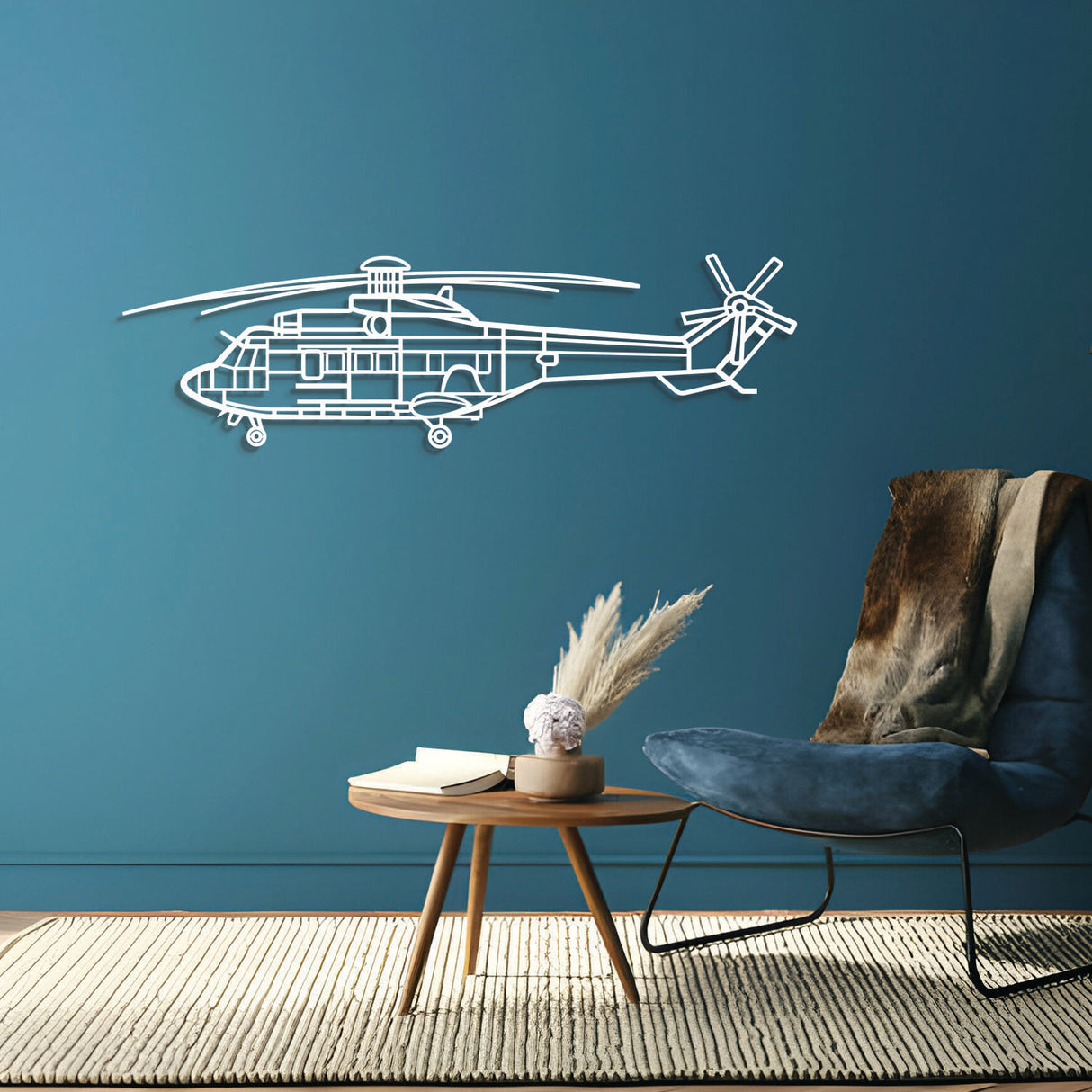 AS 332UL Metal Aircraft Wall Art - NCP0516