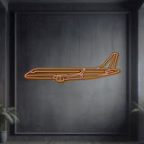 EMJ-175 Metal Neon Aircraft Wall Art - NCN0032