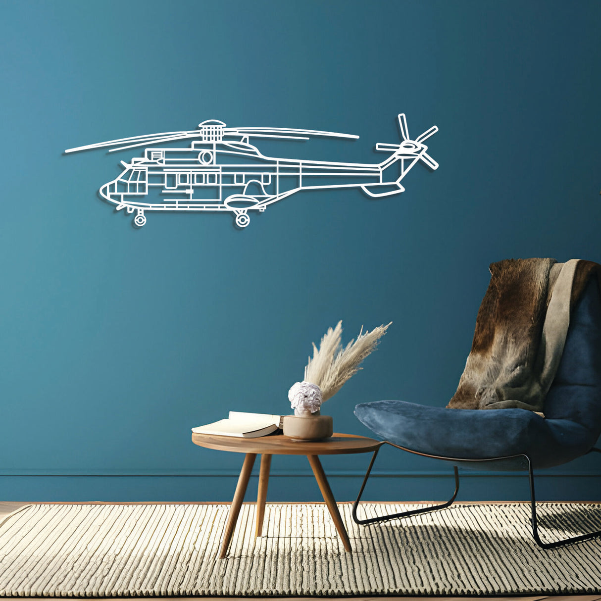 AS332 Super Puma Metal Aircraft Wall Art - NCP0517