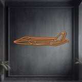 F35A Lightning II Metal Neon Aircraft Wall Art - NCN0041