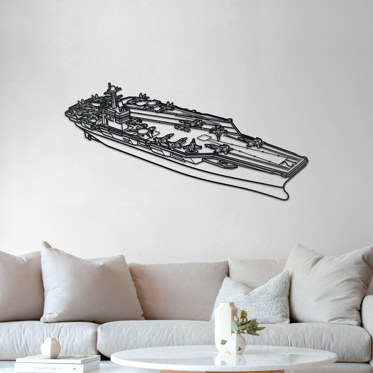 USS Gerald R. Ford Metal Aircraft Carrier Wall Art - NCP0672