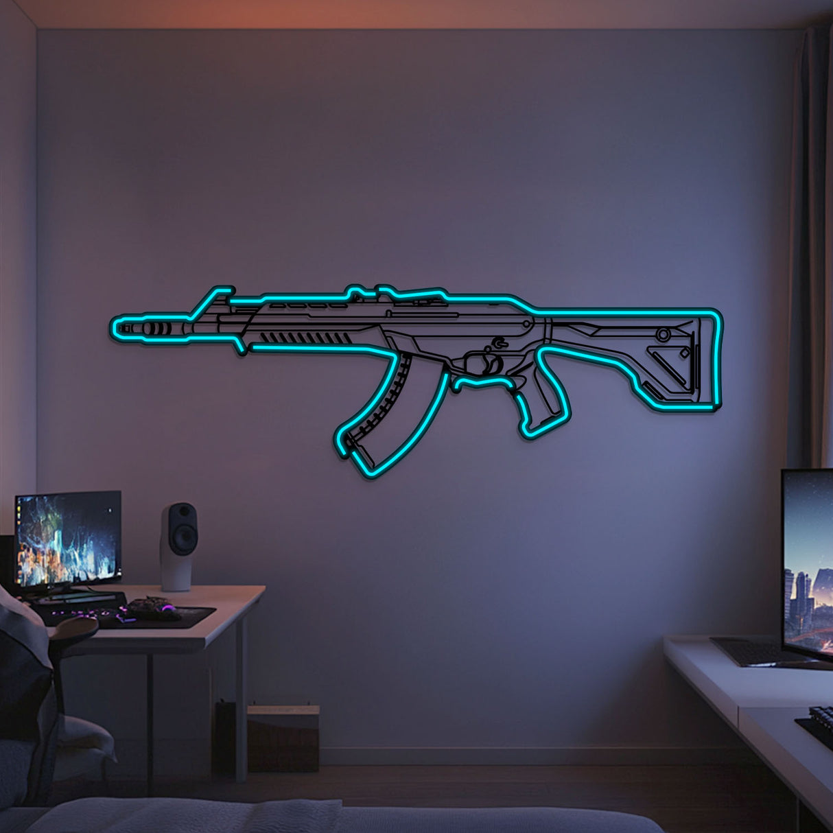 Vandal Metal Neon Weapon Wall Art - NCN0069