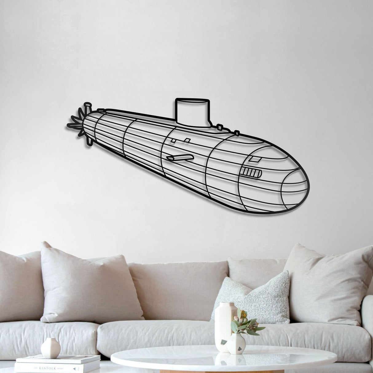 Seawolf Class Metal Submarine Wall Art - NCP0647