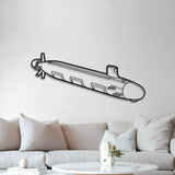 Virginia Class Metal Submarine Wall Art - NCP0643