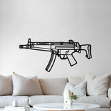 MP5 Metal Weapon Wall Art - NCP0686