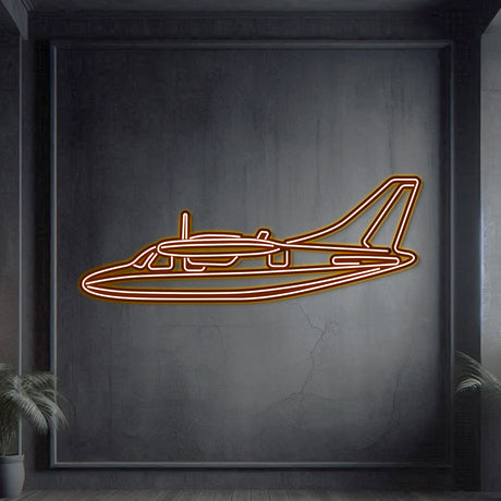 MU-2K Metal Neon Aircraft Wall Art - NCN0053