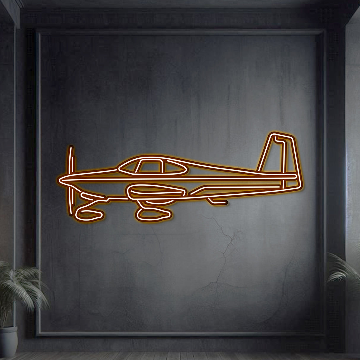 RV-10 Metal Neon Aircraft Wall Art - NCN0060