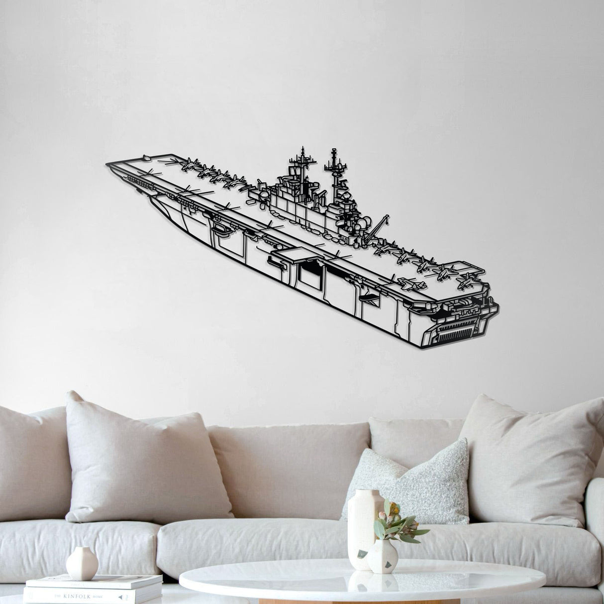 USS America (LHA-6) Metal Aircraft Carrier Wall Art - NCP0674
