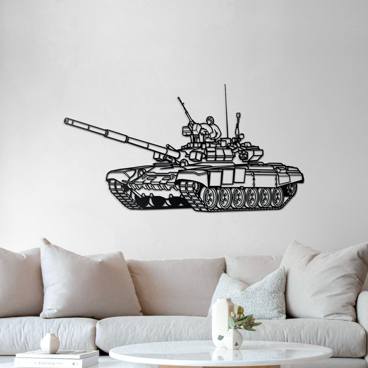 T-90 Metal Tank Wall Art - NCP0658