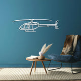 505 Jet Ranger X Metal Aircraft Wall Art - NCP0506