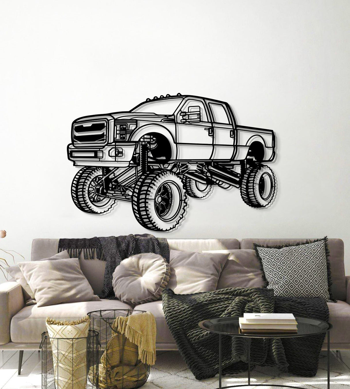 2016 F-250 4X4 Perspective Metal Car Wall Art - NC1269