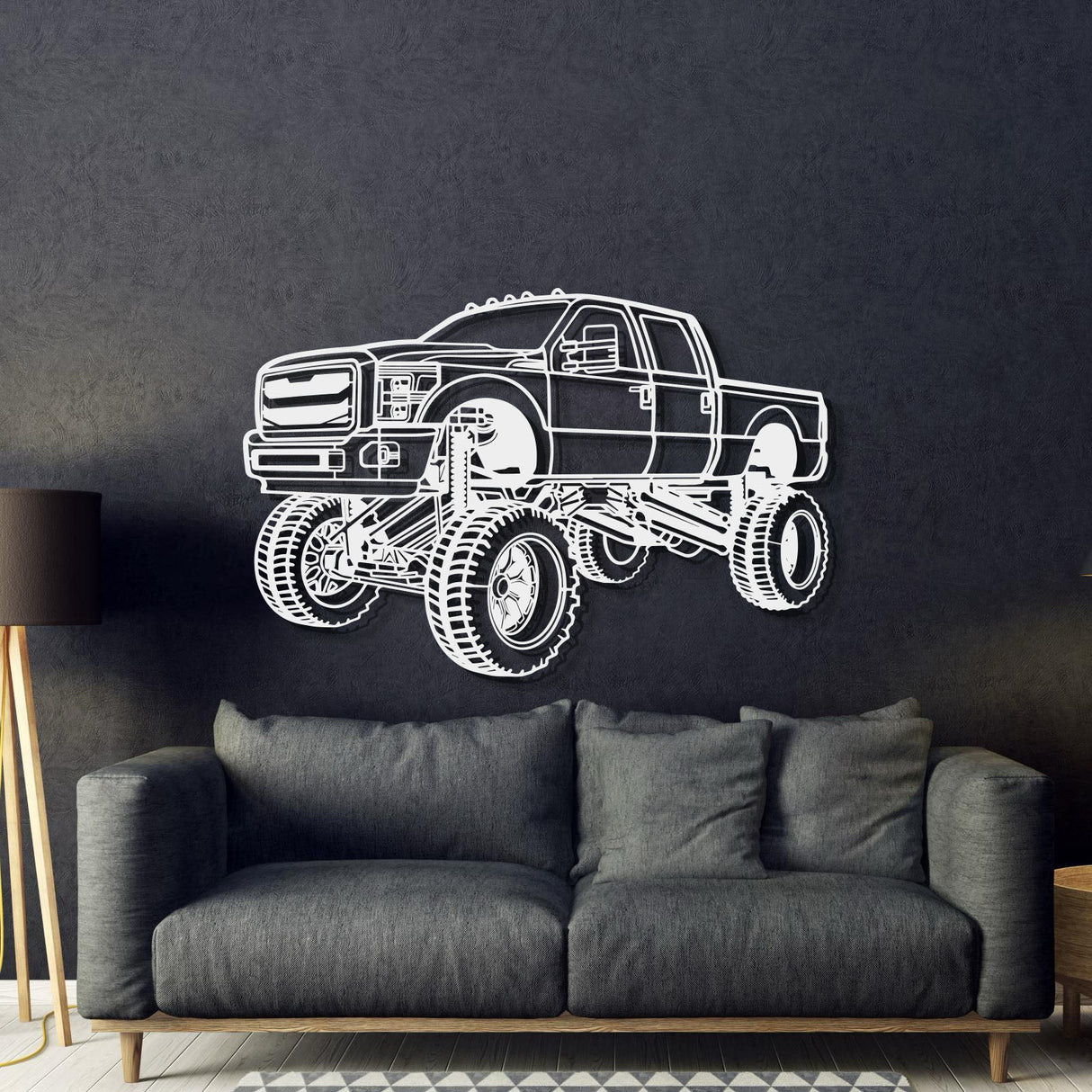 2016 F-250 4X4 Perspective Metal Car Wall Art - NC1269