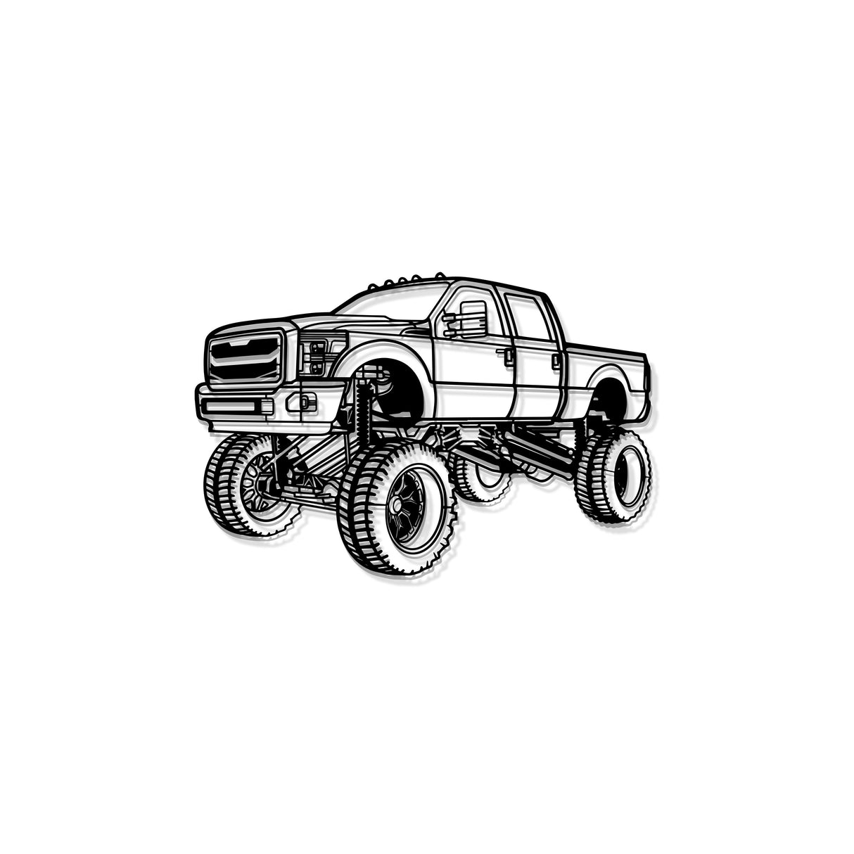 2016 F-250 4X4 Perspective Metal Car Wall Art - NC1269