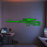 Dragunov Metal Neon Weapon Wall Art - NCN0068