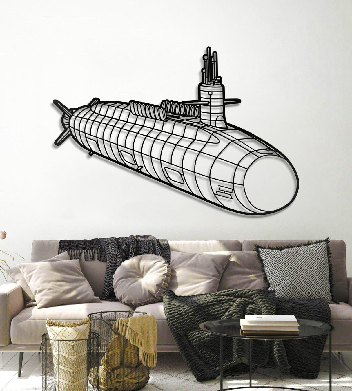 Columbia Class Metal Submarine Wall Art - NCP0646