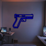 Glock Metal Neon Weapon Wall Art - NCN0065
