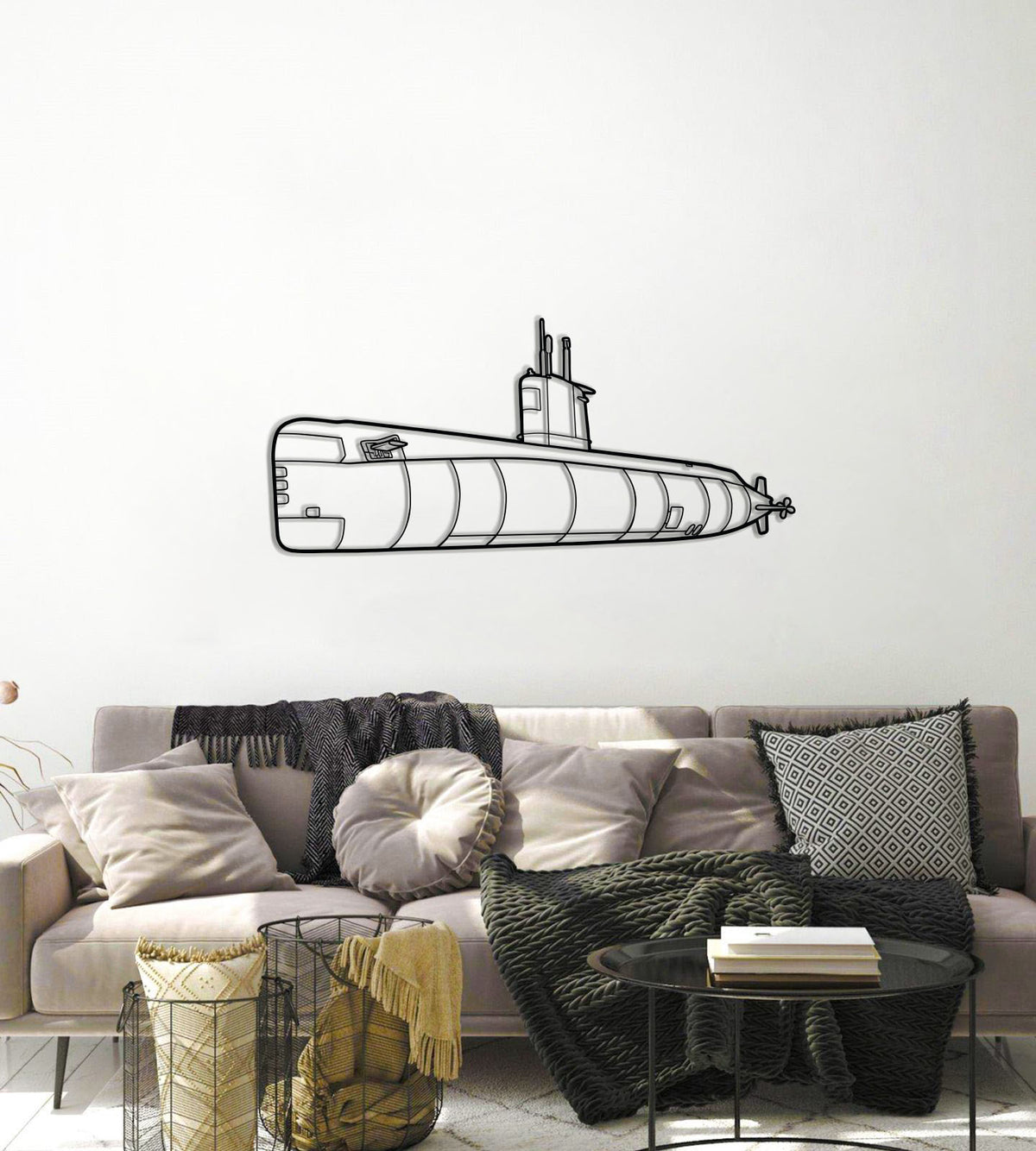 Skate Class Metal Submarine Wall Art - NCP0669