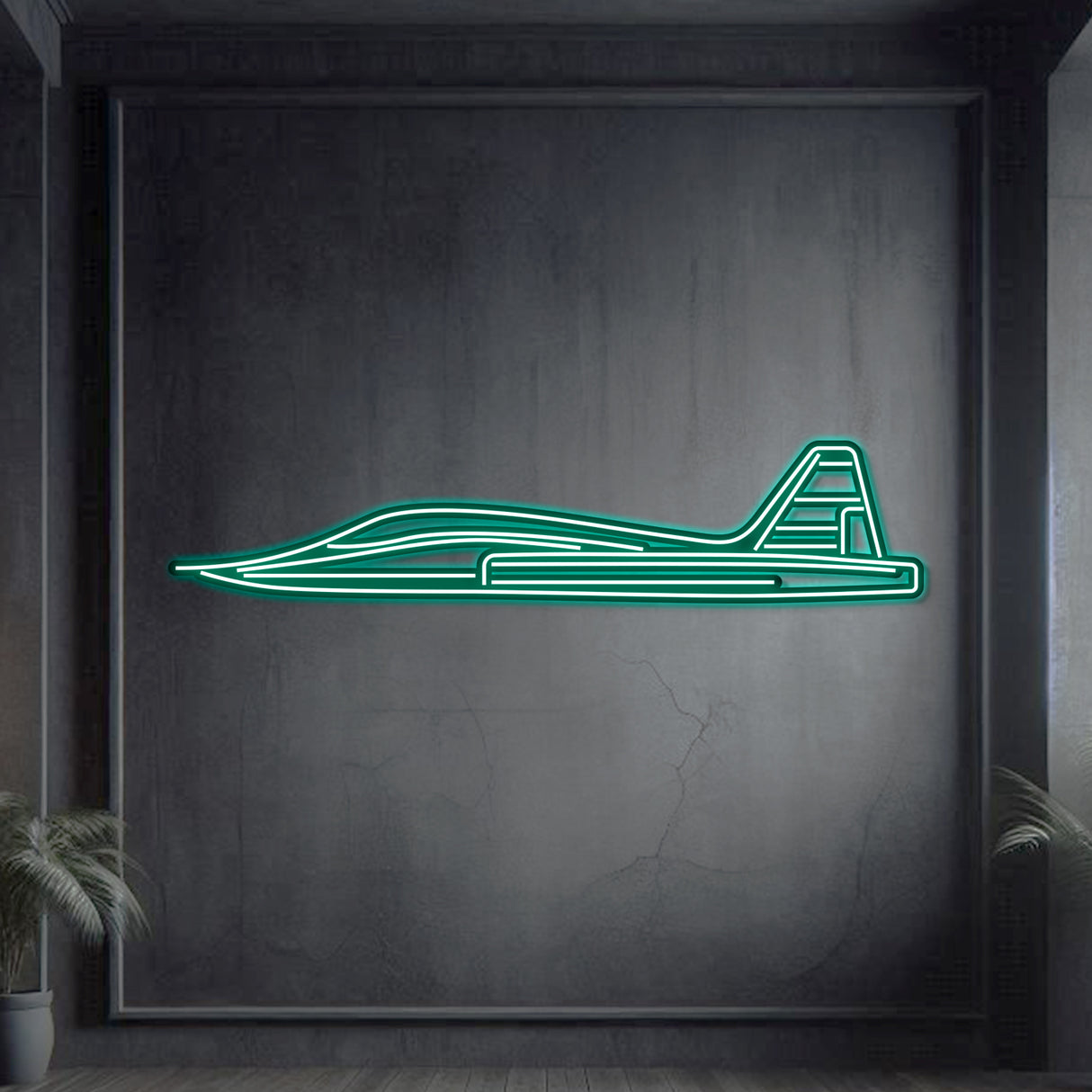 T-38 Talon Metal Neon Aircraft Wall Art - NCN0065