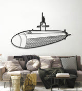 Los Angeles Class Metal Submarine Wall Art - NCP0645