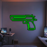 Desert Eagle Metal Neon Weapon Wall Art - NCN0066
