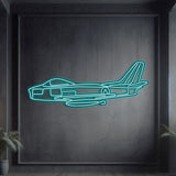 F-86 Sabre Metal Neon Aircraft Wall Art - NCN0044