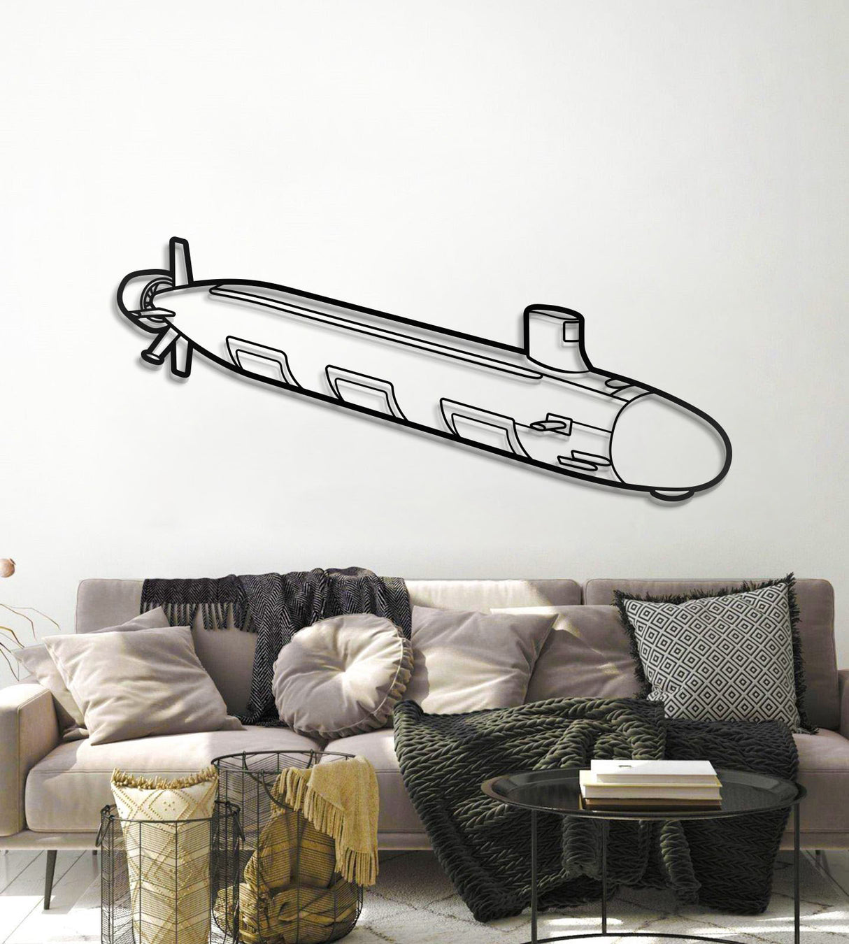 Virginia Class Metal Submarine Wall Art - NCP0643