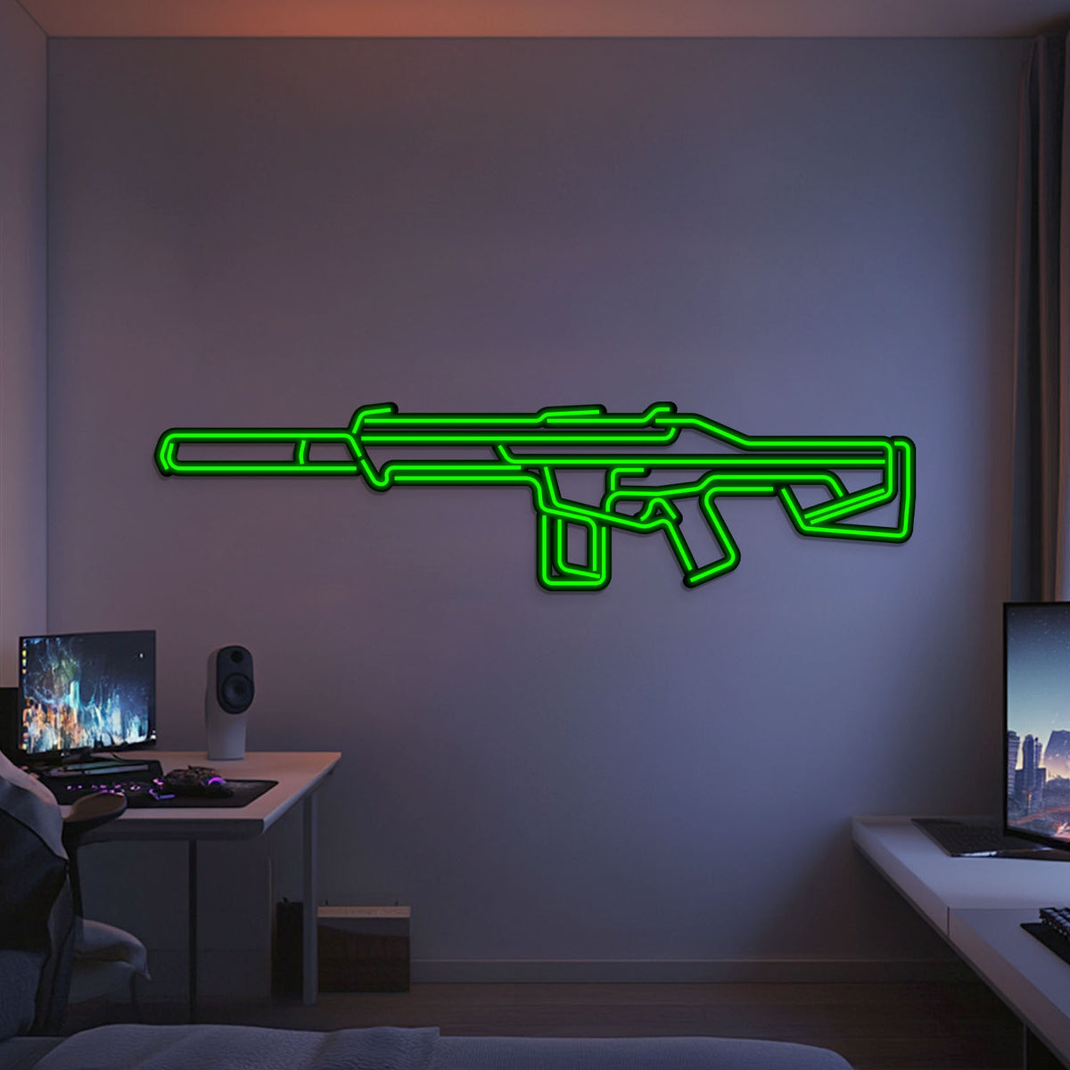 Phantom Metal Neon Weapon Wall Art - NCN0070