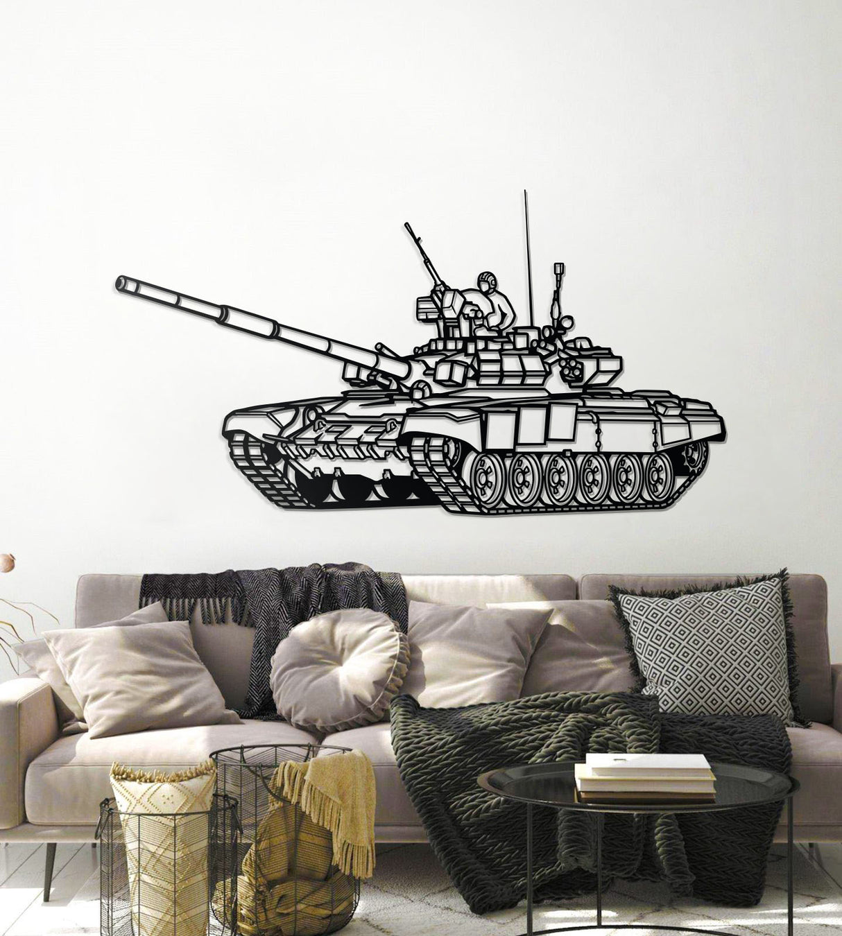 T-90 Metal Tank Wall Art - NCP0658