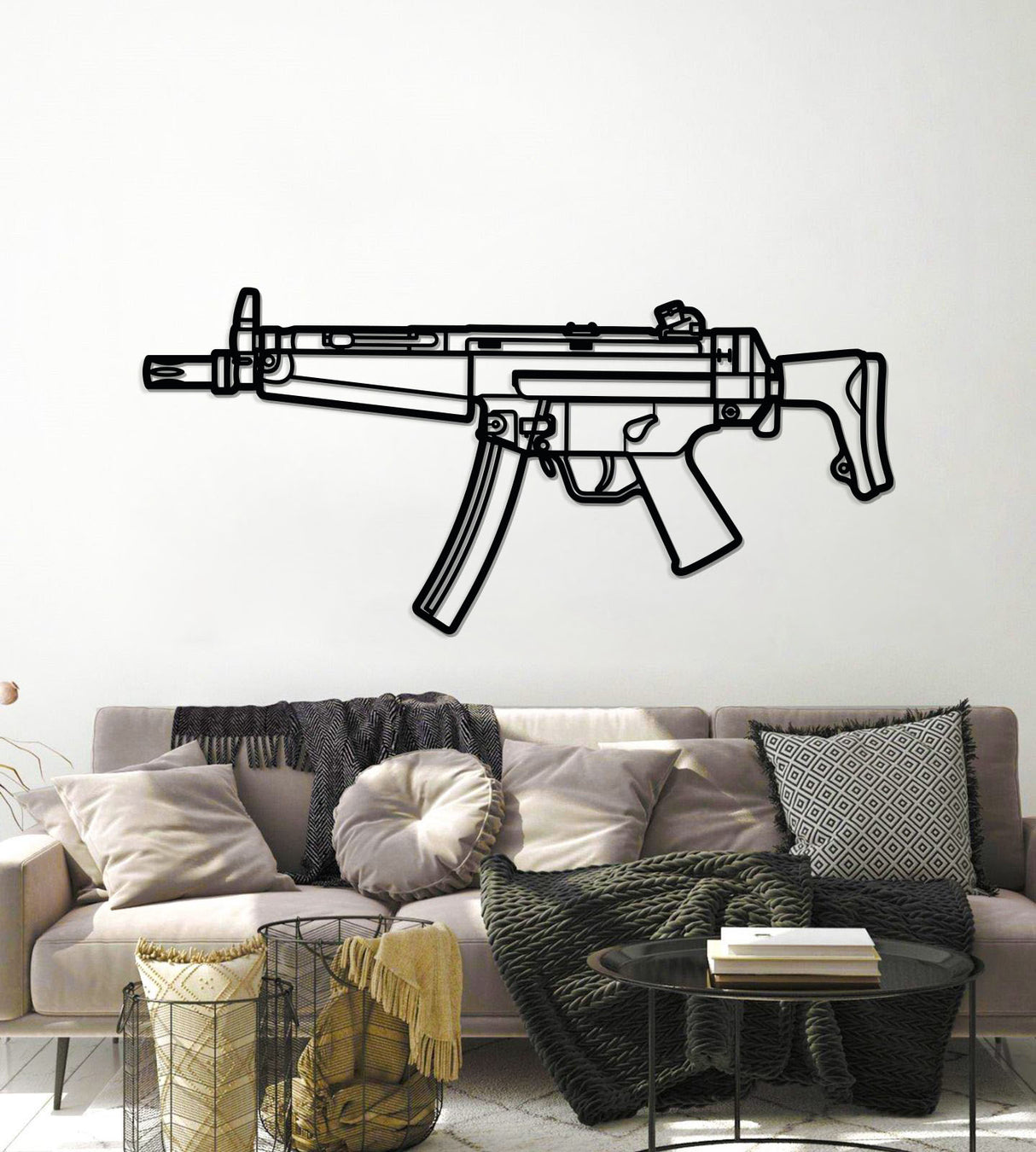 MP5 Metal Weapon Wall Art - NCP0686