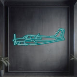 Bonanza F33A Metal Neon Aircraft Wall Art - NCN0017