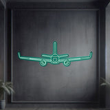 A320 Neo Front Metal Neon Aircraft Wall Art - NCN0008