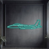 F-15 Strike Eagle Metal Neon Aircraft Wall Art - NCN0037