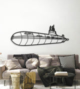 Typhoon Class Metal Submarine Wall Art - NCP0652