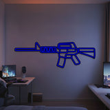 M4A1 Metal Neon Weapon Wall Art - NCN0062