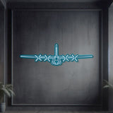 C-130H Hercules Front Metal Neon Aircraft Wall Art - NCN0020