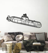 Type 214 Metal Submarine Wall Art - NCP0650