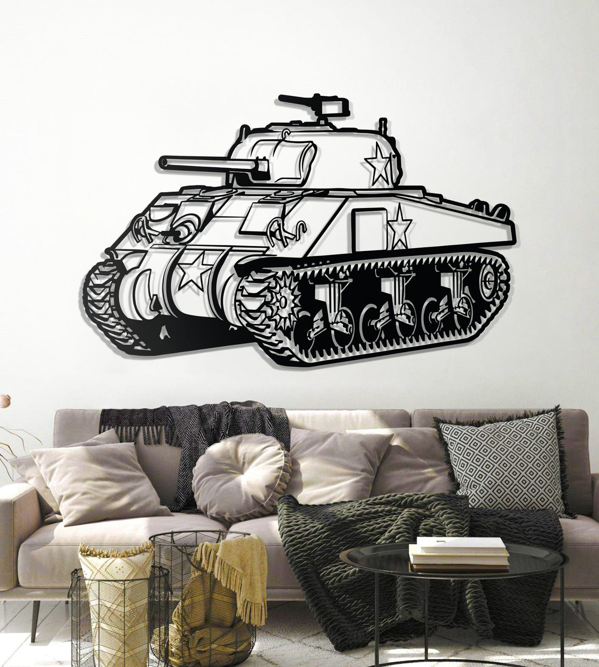 M4 Sherman Metal Tank Wall Art - NCP0631